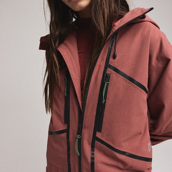 NWT FP Movement Henna Rust Red Inside Edge One Piece Ski Suit S - Picture 2 of 13